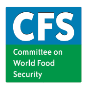 Logo der FAO. Auf dem Logo der FAO steht eine Ähre, "FAO" und "Fiat Panis" (aus dem Latein "es macht Brot".)